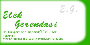 elek gerendasi business card